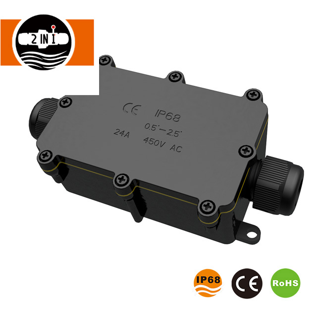 Boîte de jonction électrique étanche à 2 voies